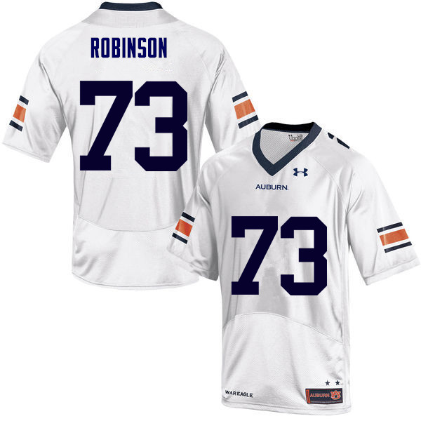 Auburn Tigers Men's Greg Robinson #73 White Under Armour Stitched College NCAA Authentic Football Jersey NJD4474JT